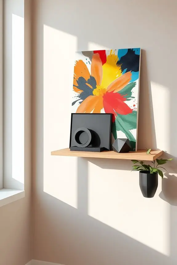 artistic wall mounted shelves