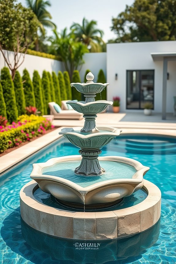 artistic water fountain elegance