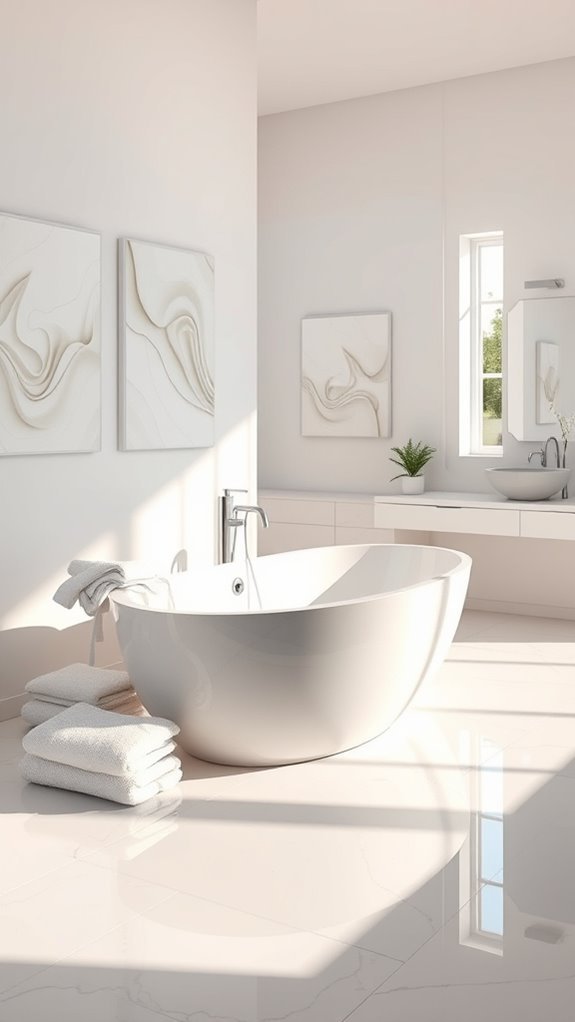 artistic white wall decor
