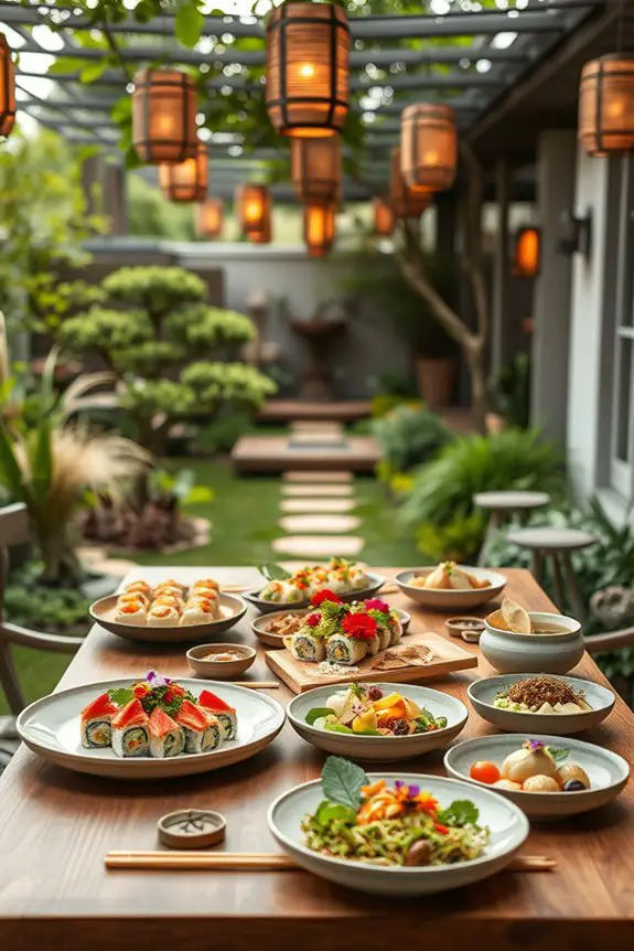 asian fusion backyard feast