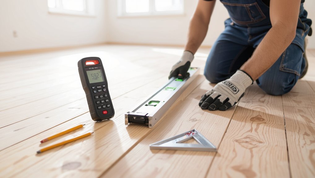assess wood floor conditions
