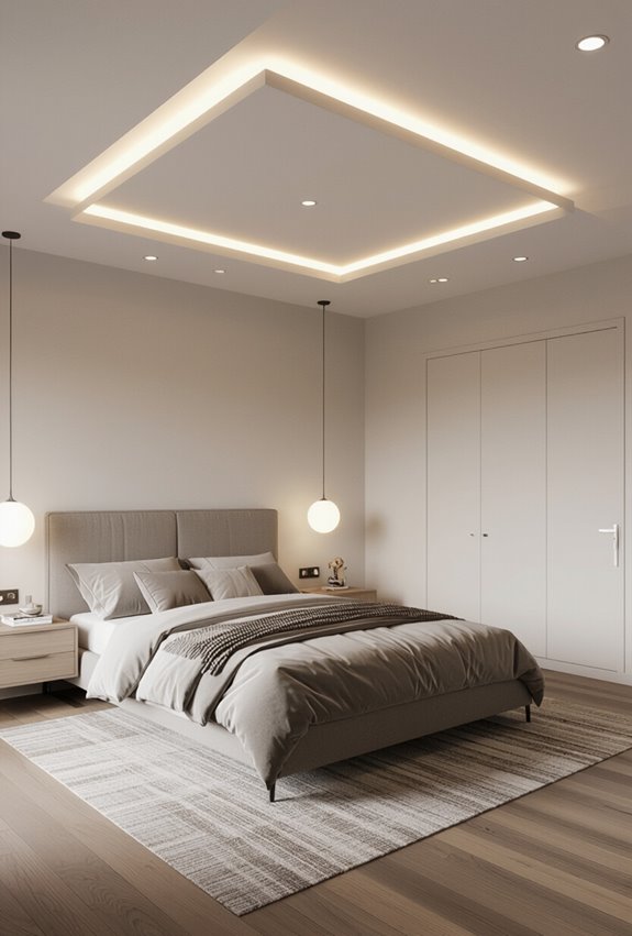 asymmetric layered recessed lighting
