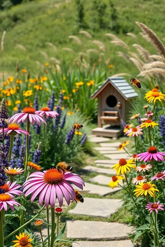 attract bees with flowers