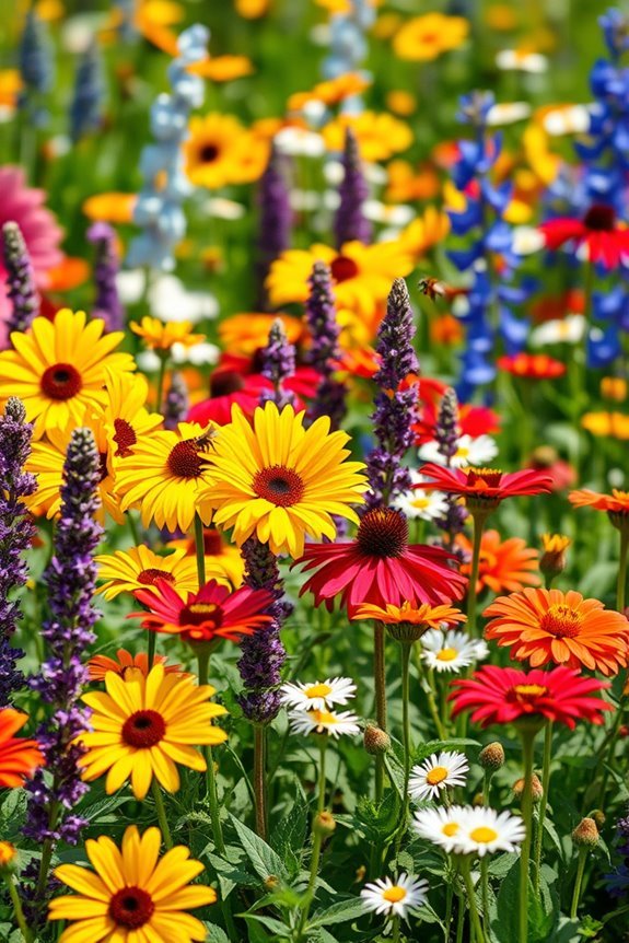 attract pollinators with flowers