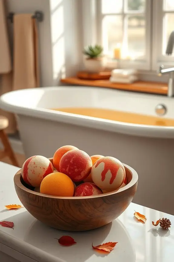 autumn inspired bath bomb experience