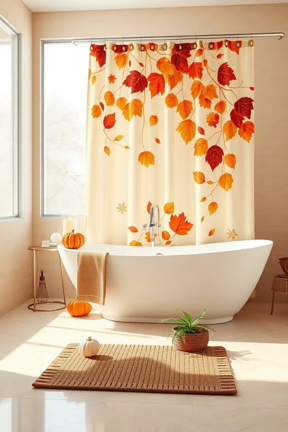 autumn shower curtain charm