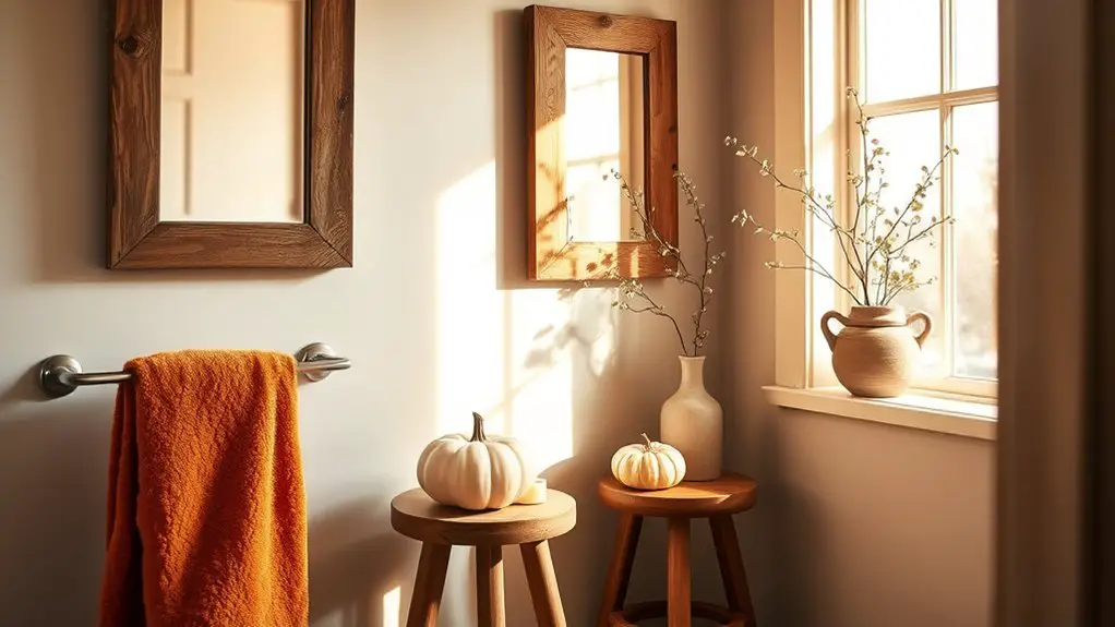 autumn themed bathroom decorations ideas