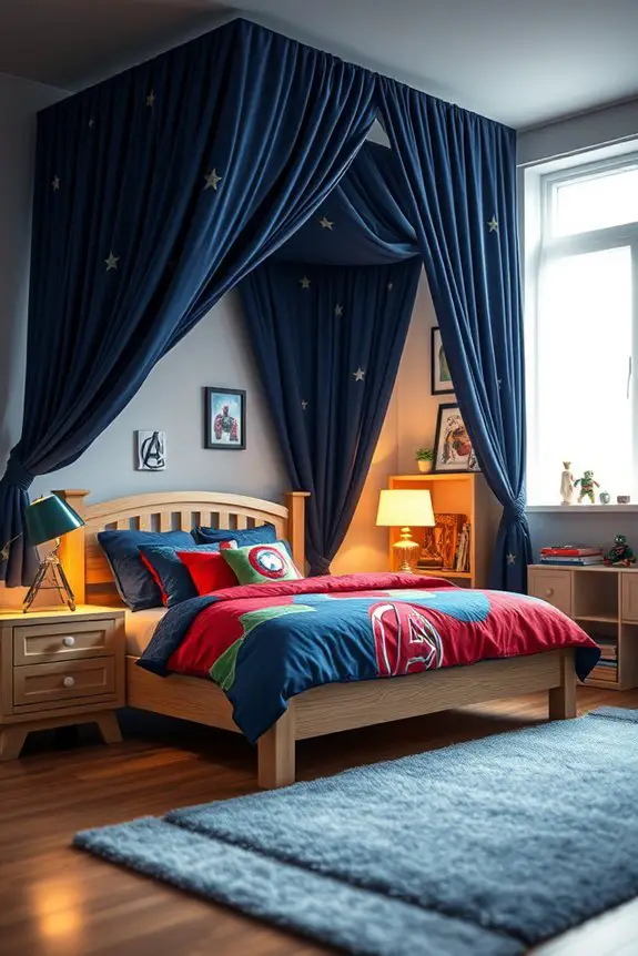avengers themed bed canopy design