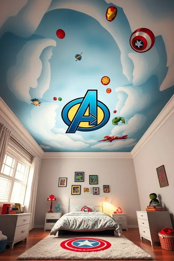 avengers themed ceiling decor ideas