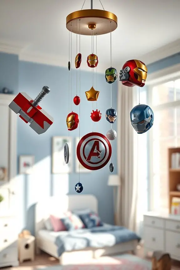 avengers themed mobile hanging decor