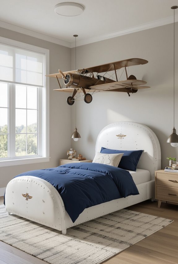 aviation inspired pilot bedroom decor