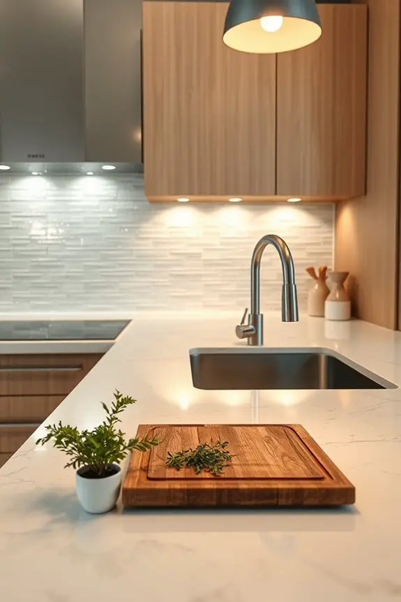 backlit backsplash for ambiance