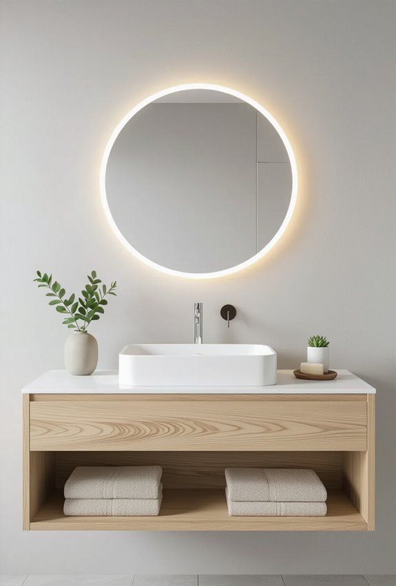 backlit led anti fog mirror
