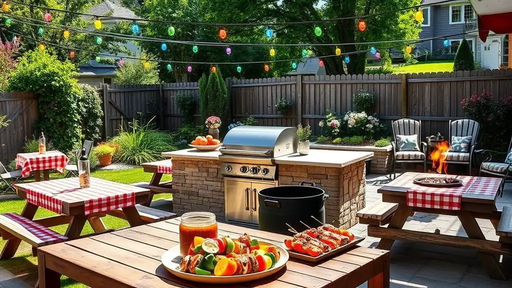 backyard bbq area inspiration