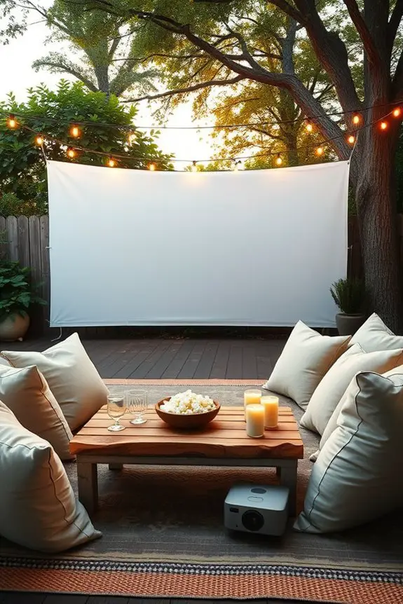 backyard cinema under stars