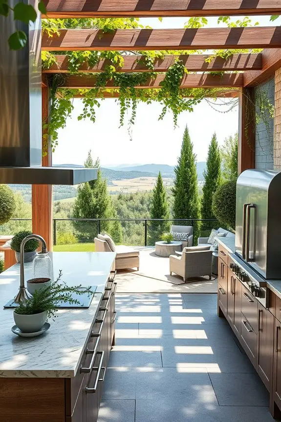 backyard kitchen scenic experience