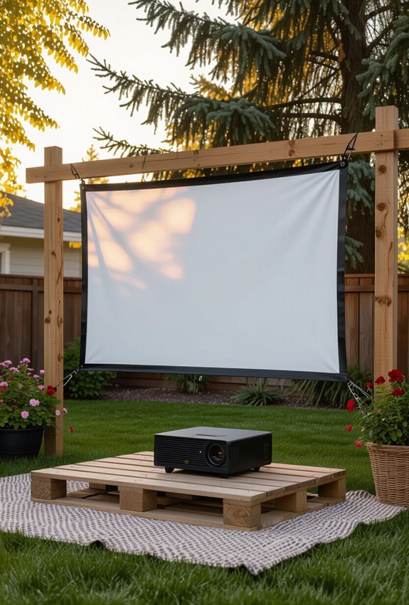 backyard outdoor movie screen