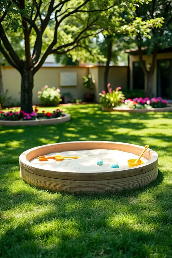 backyard sandpit for kids