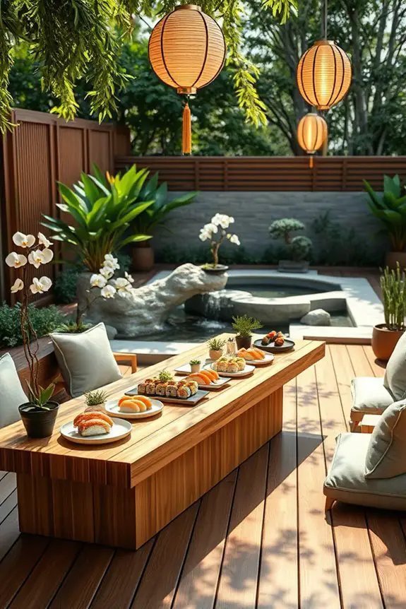 backyard sushi rolling party