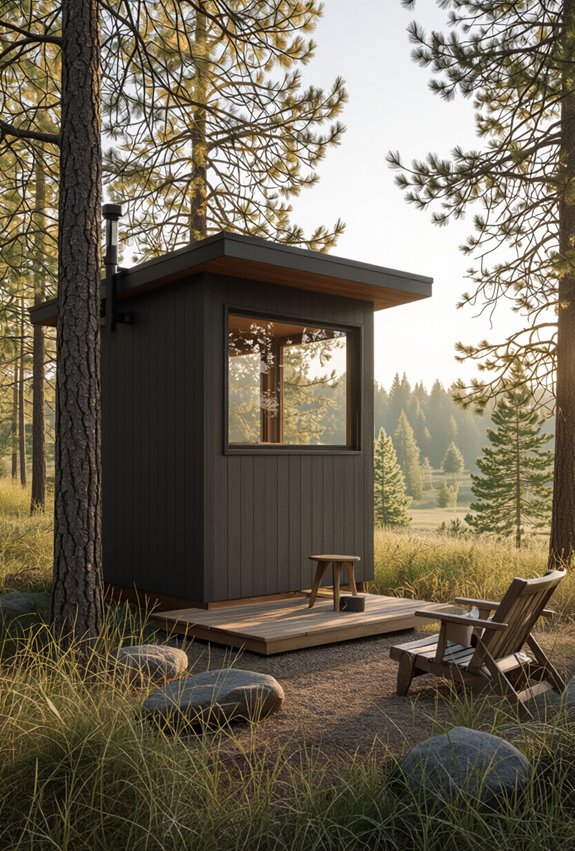 backyard wildlife viewing station