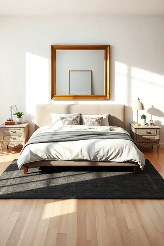 balanced bedroom furniture layout