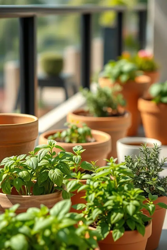 balanced herb container gardening