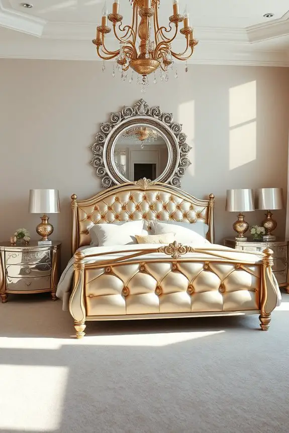 balanced metallic accent decor