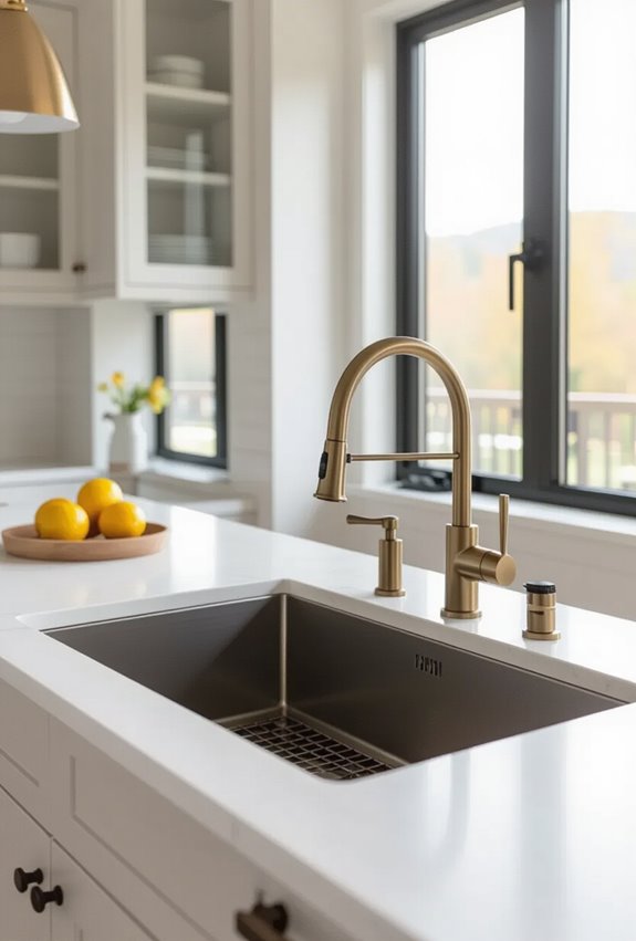 balanced mixed metal kitchen accents