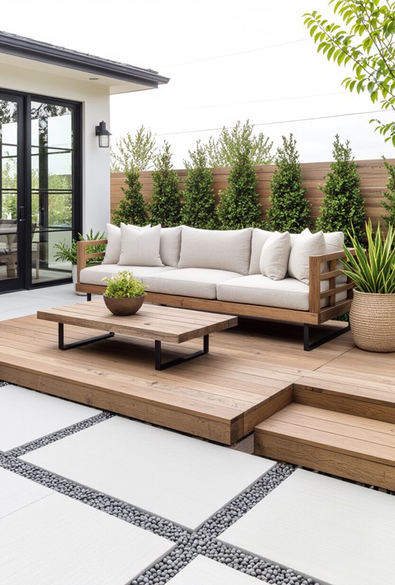 balanced modern rustic outdoor retreat