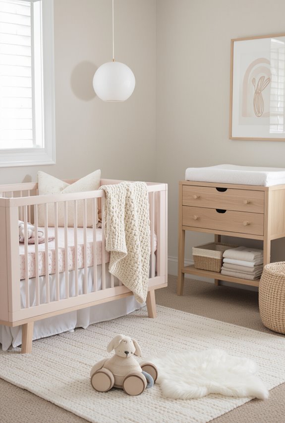 balanced natural light nursery styling