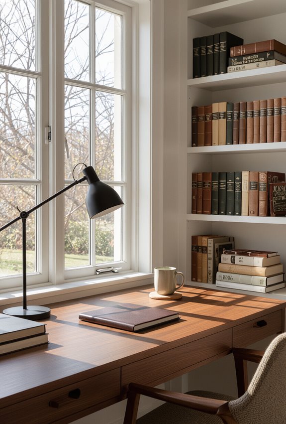 balanced workspace and reading