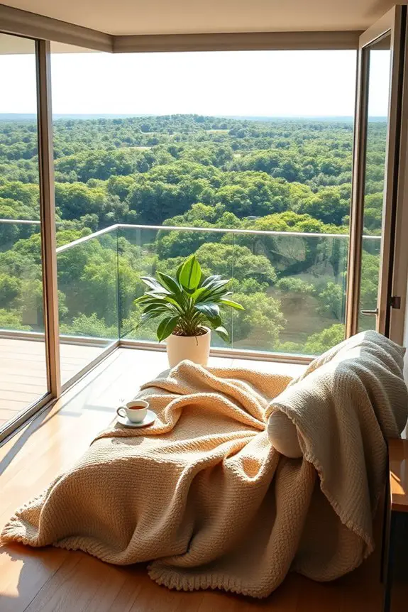 balcony seating with views