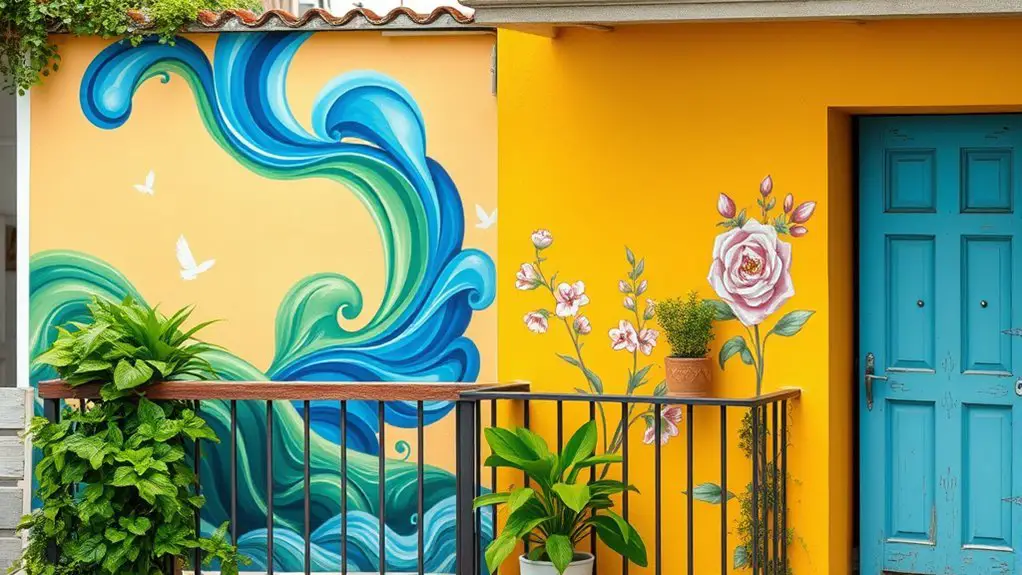 balcony wall painting inspiration