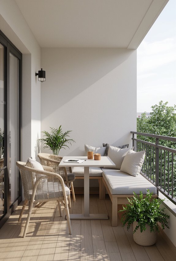 balcony workspace and dining