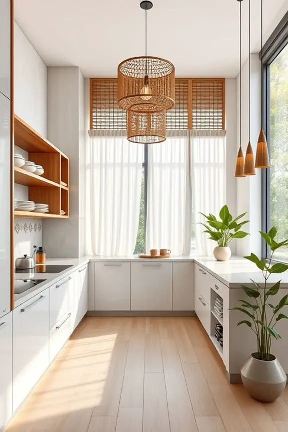 bamboo accents enhance kitchens