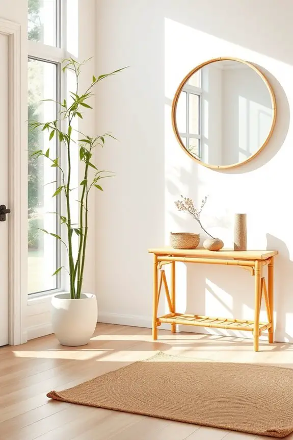 bamboo accents for entryway
