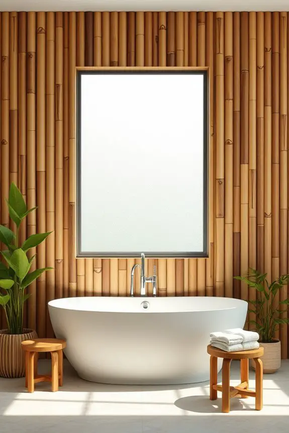 bamboo bathroom wall treatments