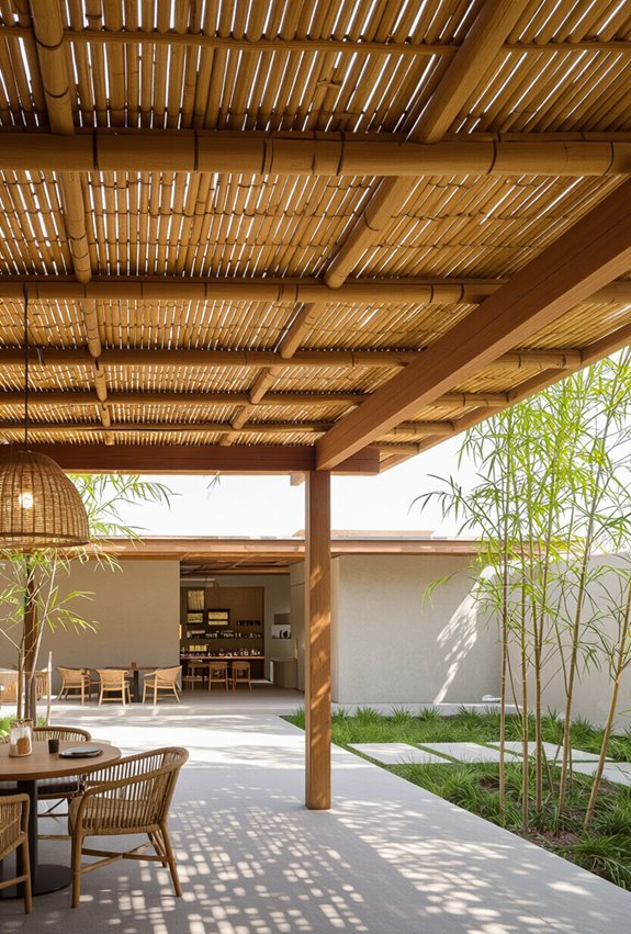 bamboo canopy for cafes
