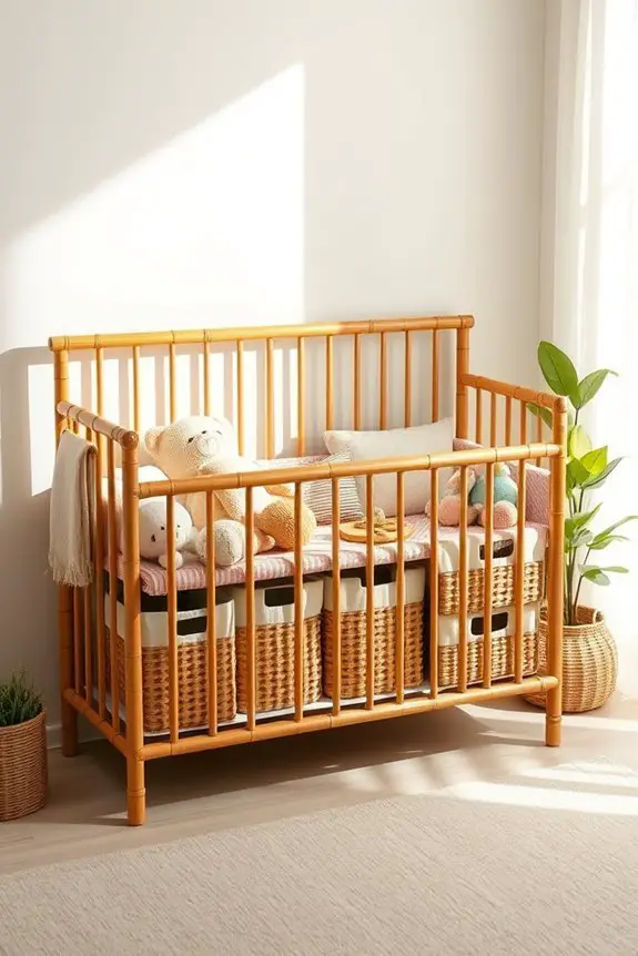 bamboo crib storage solution