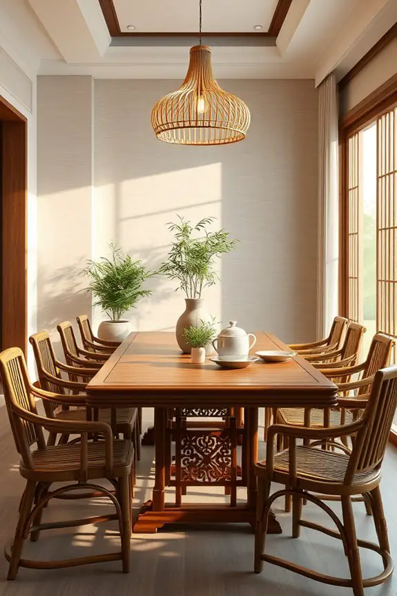 bamboo decor enhances elegance