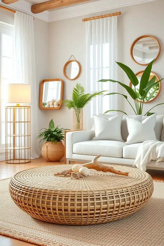 bamboo decor for coastal ambiance