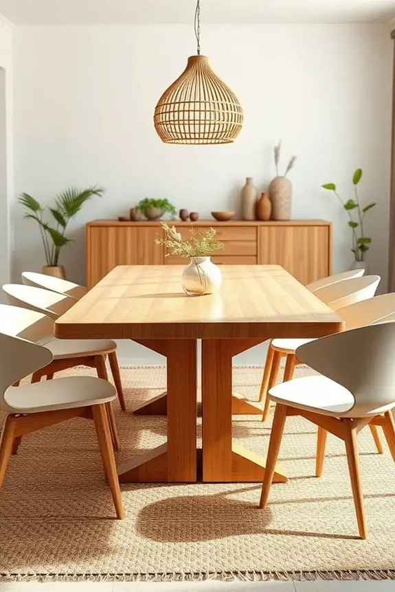 bamboo dining room decor