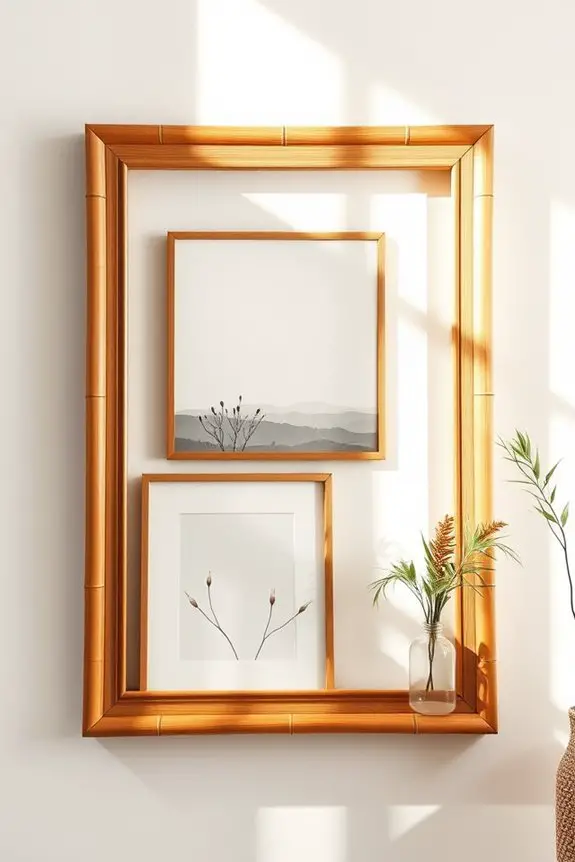 bamboo frame wall art