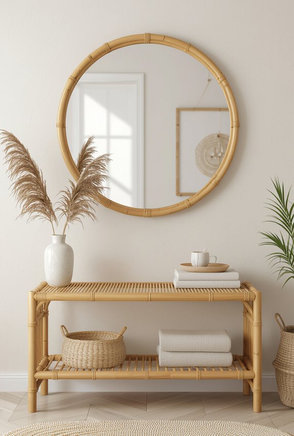 bamboo framed eco bathroom accents