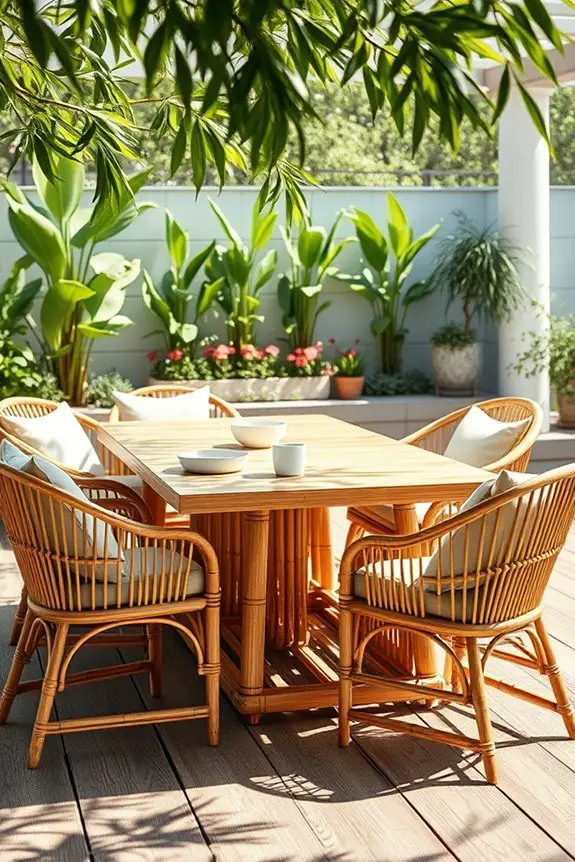 bamboo furniture for outdoor elegance