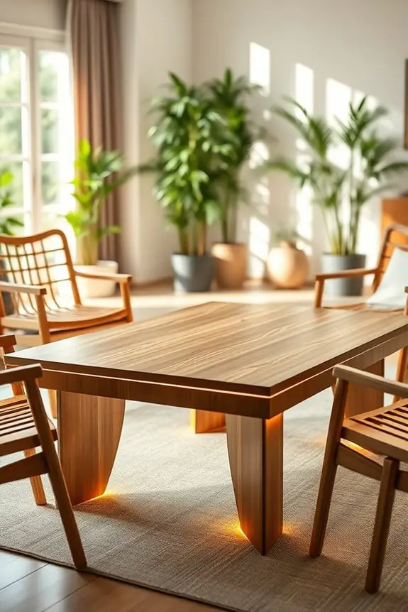 bamboo furniture with lighting