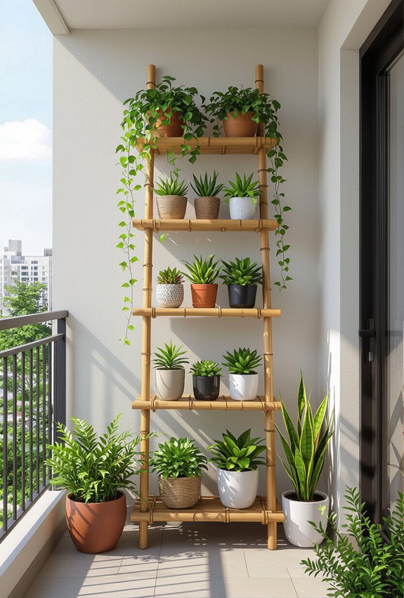 bamboo ladder shelf maintenance