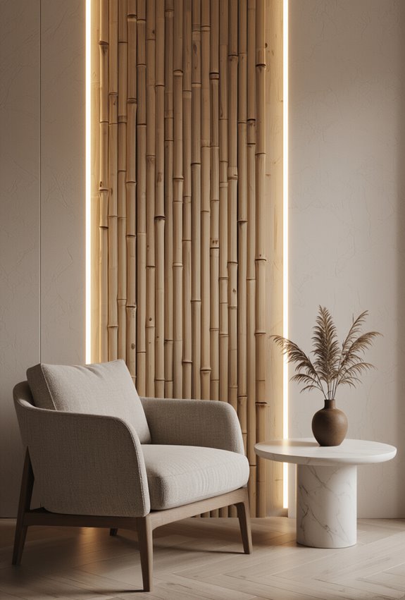 bamboo panels with led backlighting