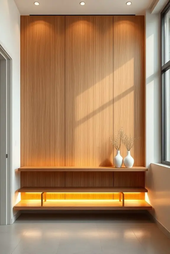 bamboo panels with led lighting