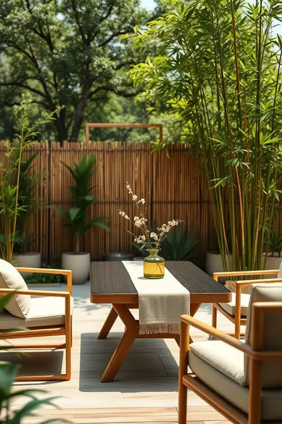 bamboo pathways and lighting